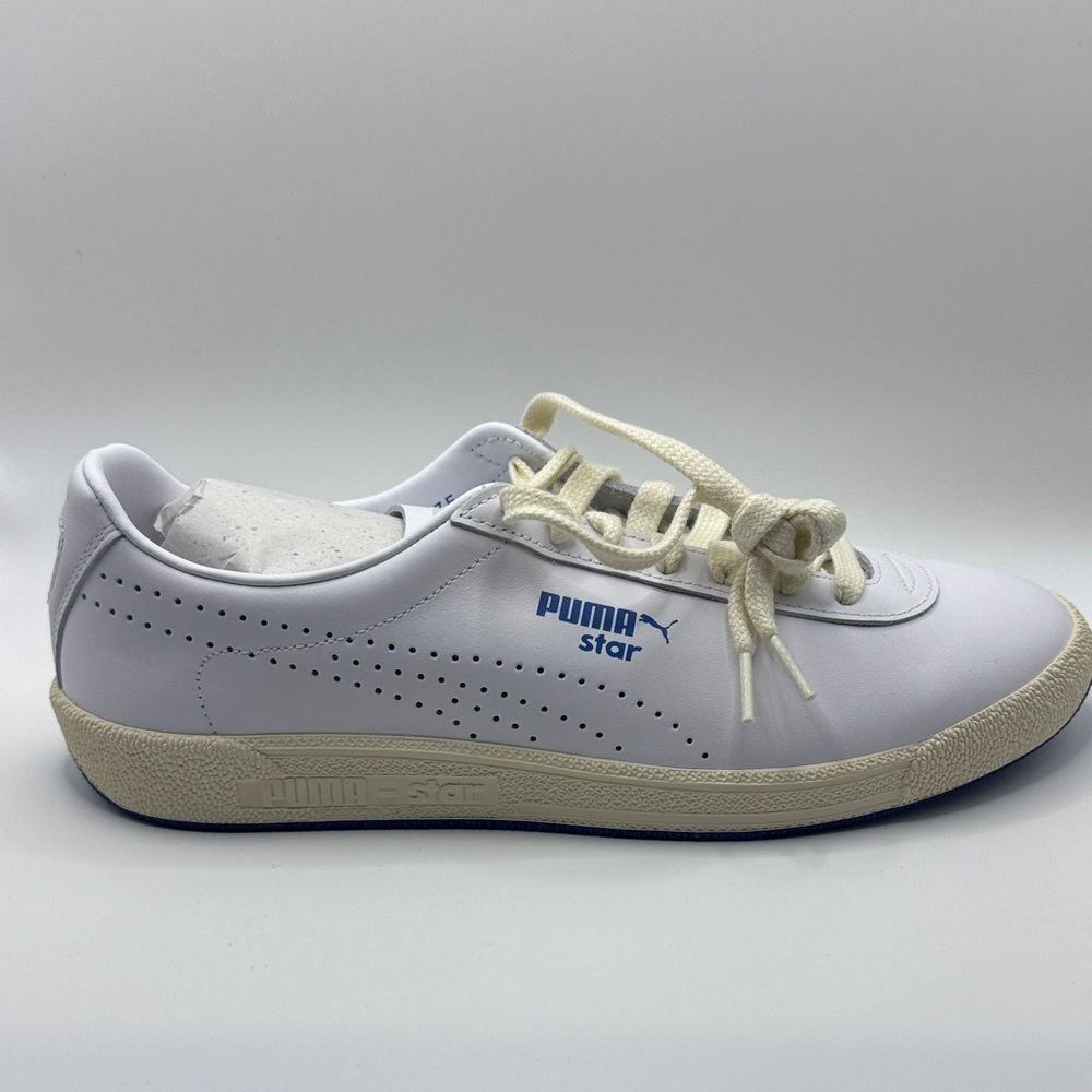 Puma Star Noah White-Clyde Sneakers with Royal Blue Accents